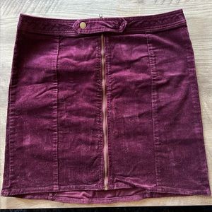 BlueSpice Maroon Velvet Skirt